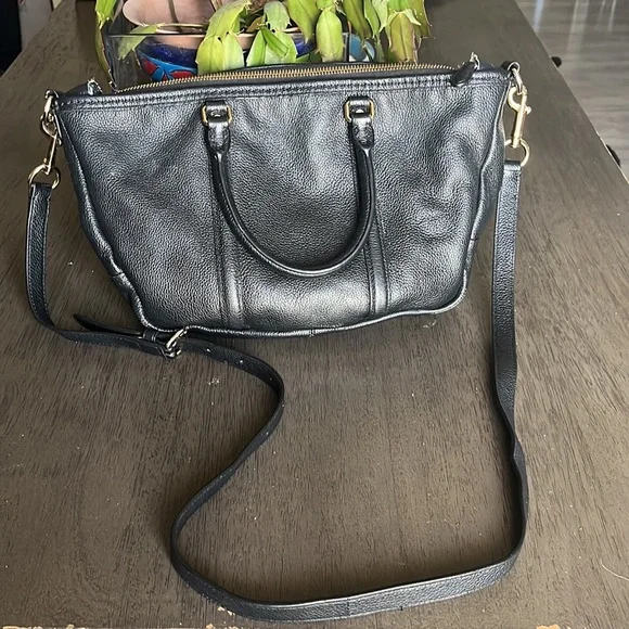 Coach Central Satchel bag in black pebbled leather - Picture 5 of 16